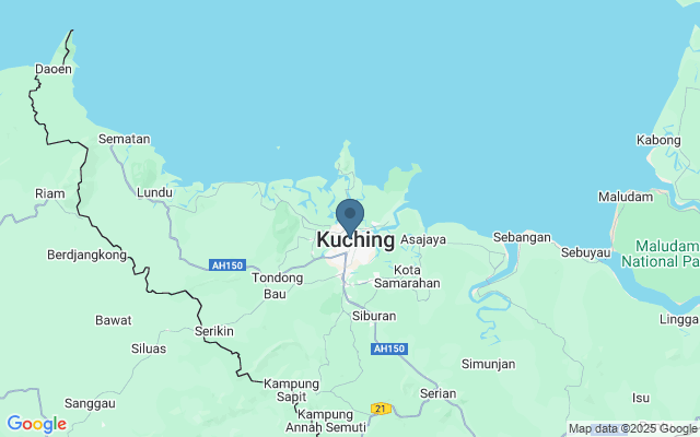 Kaart met locatie Sarawak Museum